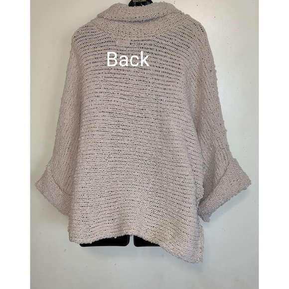 POL Chenille Turtleneck Chunky Sweater Womens S Beige 3/4 Cuffed Sleeves - Picture 7 of 16